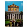 cartolina postale vintage fine anni 70 rappresentante Roma Basilica di S Paolo fuori le mura non viaggiata. fronte