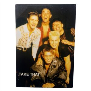 cartolina postcard Take That anni 90 Foto Olympio word collection fronte