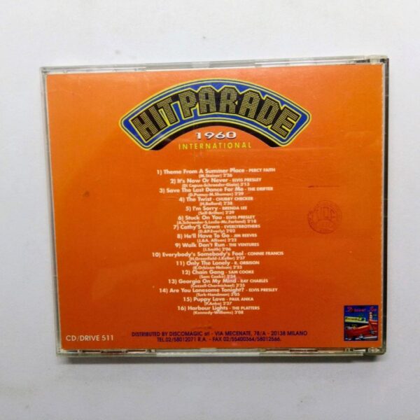 Cd hit parade 1960 international compilation copertina retro