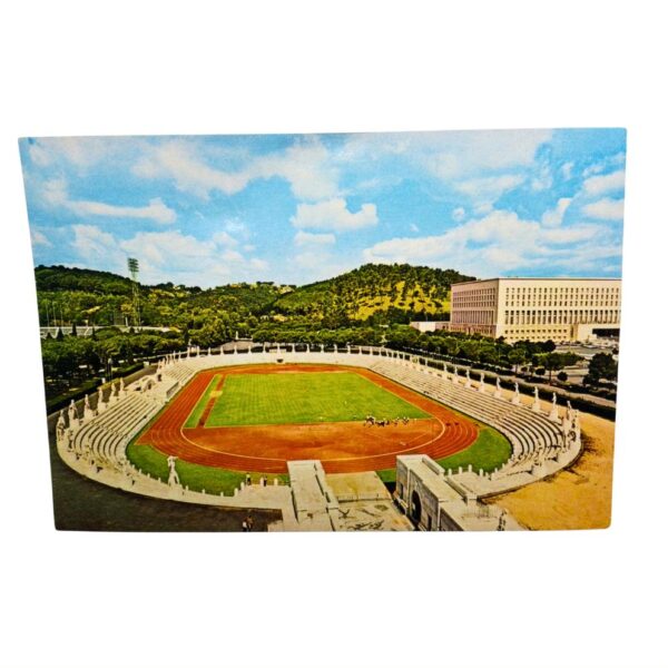 Cartolina ROMA - Foro Italico: Stadio dei Marmi e Farnesina (Vintage) fronte