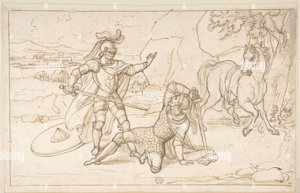 Duello dei cavalieri anonimo italiano secolo xix 1800 1900 kc8f7e