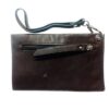 Pochette pelle marrone vintage unisex fronte