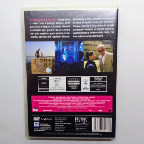 Gomorra 2008 film dvd completo copertina retro