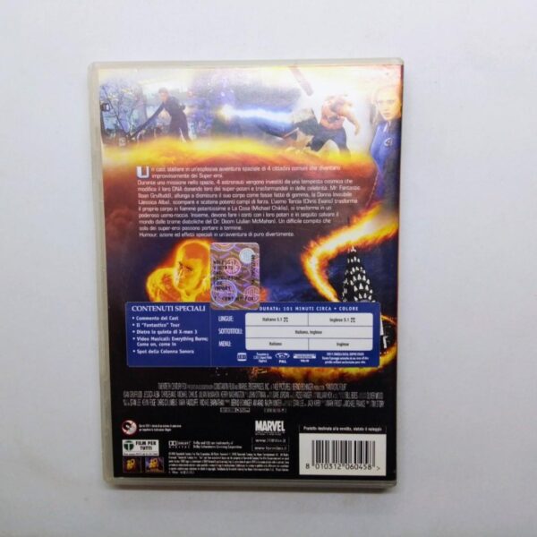 Dvd i fantastici 4 2005 film completo copertina retro