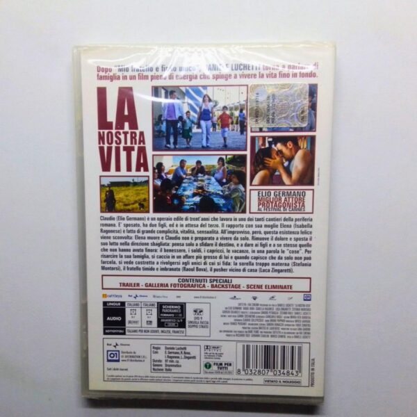 Dvd la nostra vita film completo 2010 copertina retro