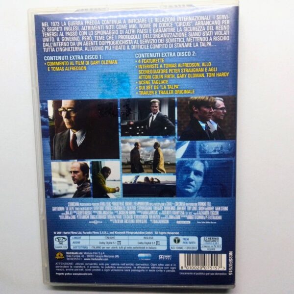 Dvd la talpa edizione speciale 2 dischi film completo 2011 copertina retro