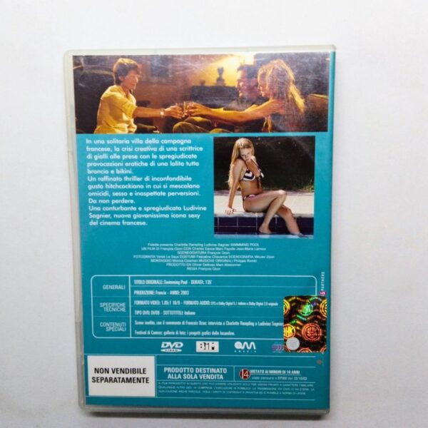 Dvd swimming pool film completo 2003 giallo thriller copertina retro