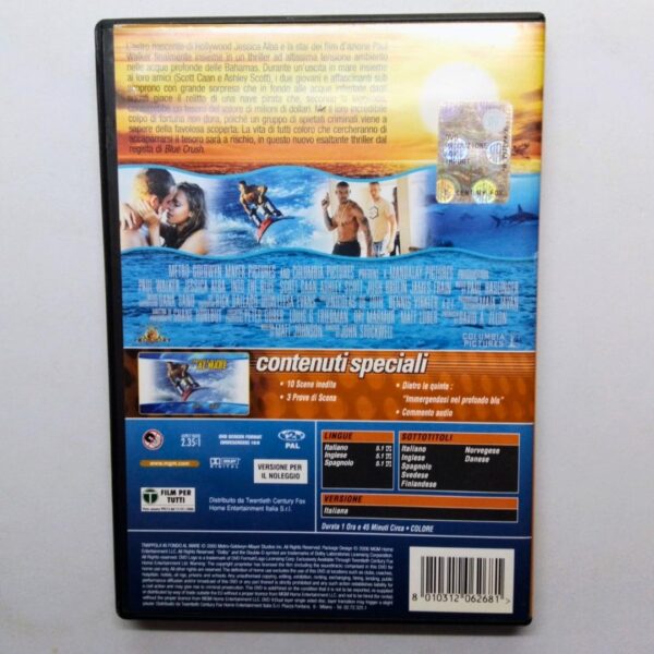 Dvd trappola in fondo al mare film 2005 paul walker copertina retro