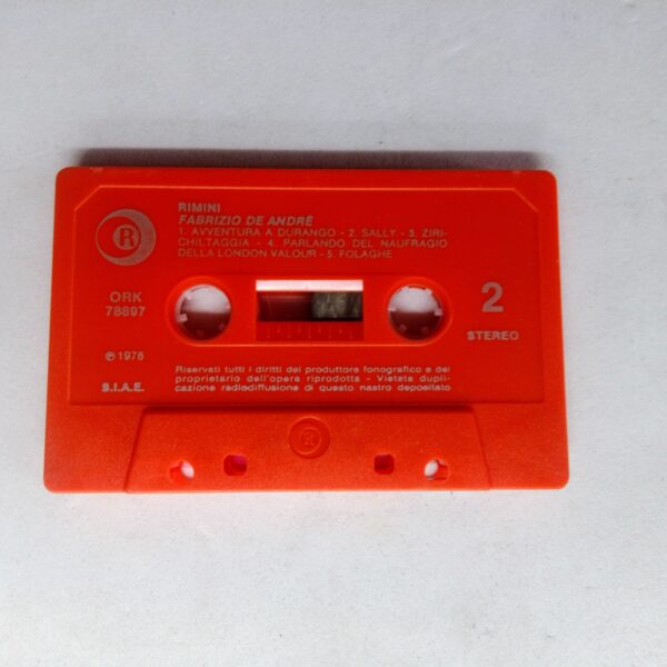 Musicassetta rimini Fabrizio de andrè 1978 orizzonti audio cassetta lato B