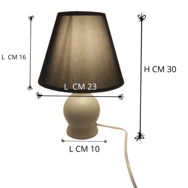 Lampada da tavolo scrivania abat jour ikea grigia luce calda misure