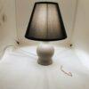 Lampada da tavolo scrivania abat jour ikea grigia luce calda accesa