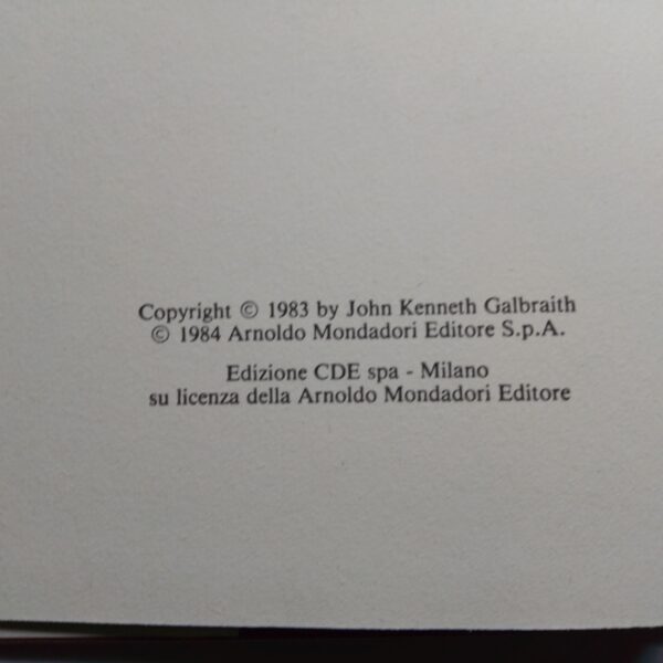 Libro anatomia del potere di John Kenneth Galbraith 1984 Mondadori particolare edizione e anno