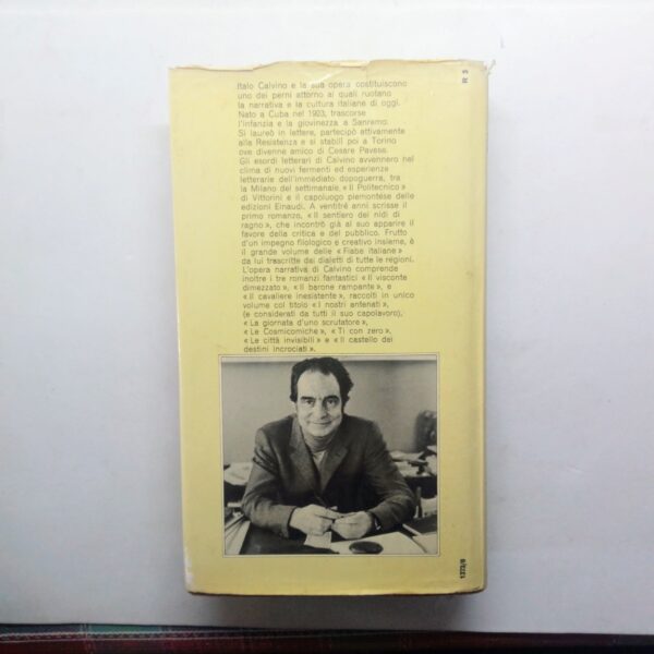 Libro I racconti Italo Calvino 1979 euroclub copertina retro