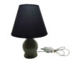 Lampada da tavolo scrivania abat jour ikea grigia luce calda fronte