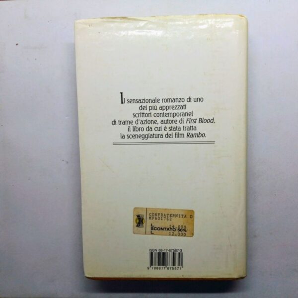 Libro la confraternita della rosa romanzo david morrel prima edizione copertina retro