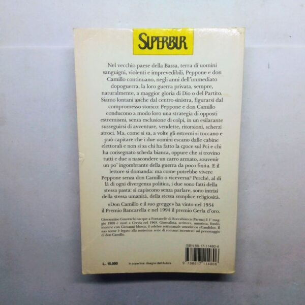 libro don camillo e il sugge Guareschi 1995 copertina retro