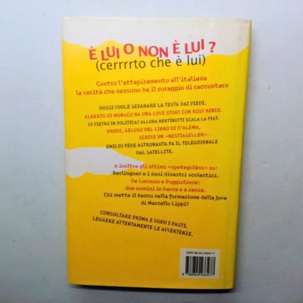 E lui o non e lui ezio greggio mondadori libro copertina retro