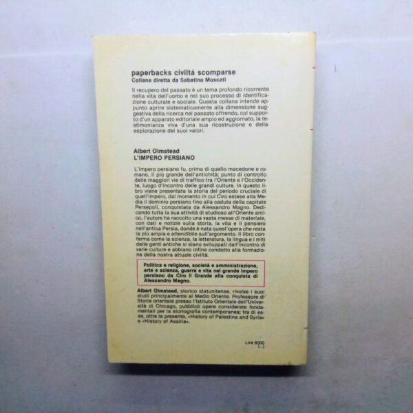 Libro impero persiano albert olmstead 1982 newton copertina retro