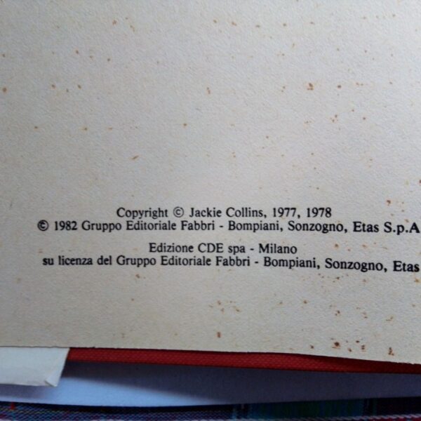 Libro giocatori e amanti jackie collins 1982 sonzogno interno edizione