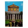 cartolina postale roma vintage anni 70 Basilica di San Paolo fuori le mura fronte