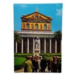 cartolina postale roma vintage anni 70 Basilica di San Paolo fuori le mura fronte