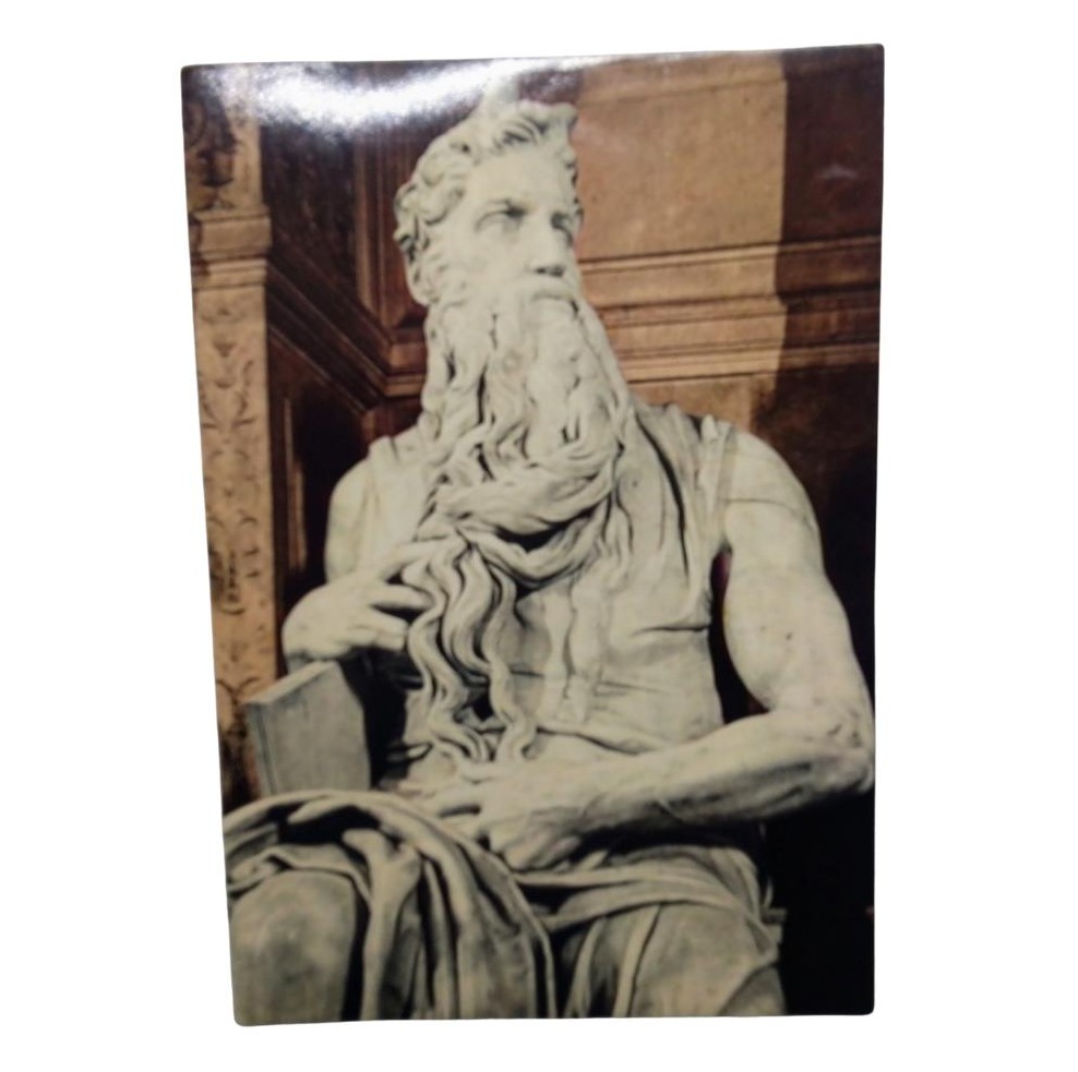 Cartolina Mose di Michelangelo edizioni Bellomi anni 70 fronte